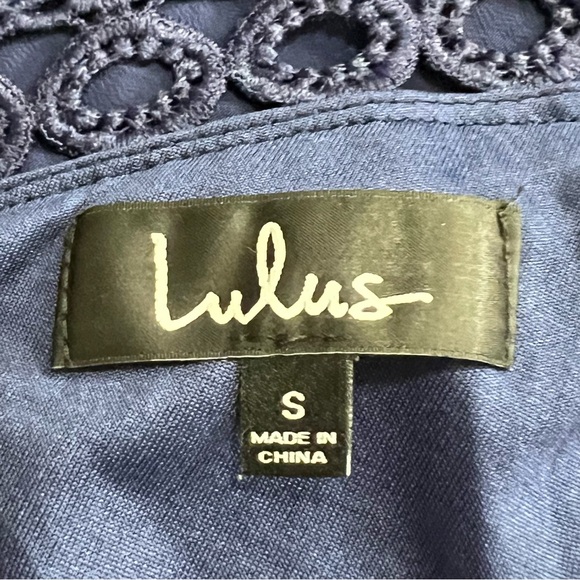 Lulus Halter Mini Dress Navy Open Back Holiday Party Cocktail - Picture 5 of 9